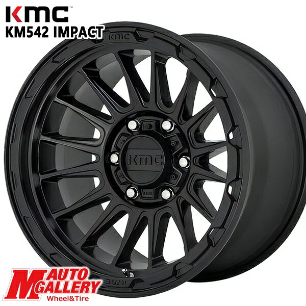 17インチ 8.0J 5H114.3 +35 KMC KM542 IMPACT SATIN BLACK アルミホイール単品 1本 4本以上送料無料 25,207円