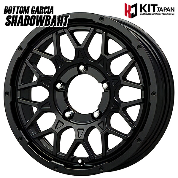 【16インチ 5.5J 5H139.7 +20】KOSEI ボトムガルシア シャドウバーツ MBK(マットブラック) アルミホイール単品 4本(1台分)送料無料|エムオートギャラリー