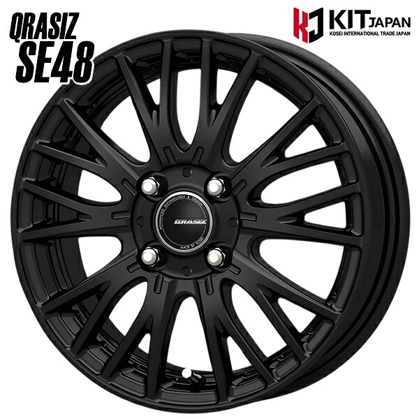 16インチ 6.0J 4H100 +50 コーセイ クレイシズ SE48 ブラック（MBK） アルミホイール単品 4本（1台分）送料無料