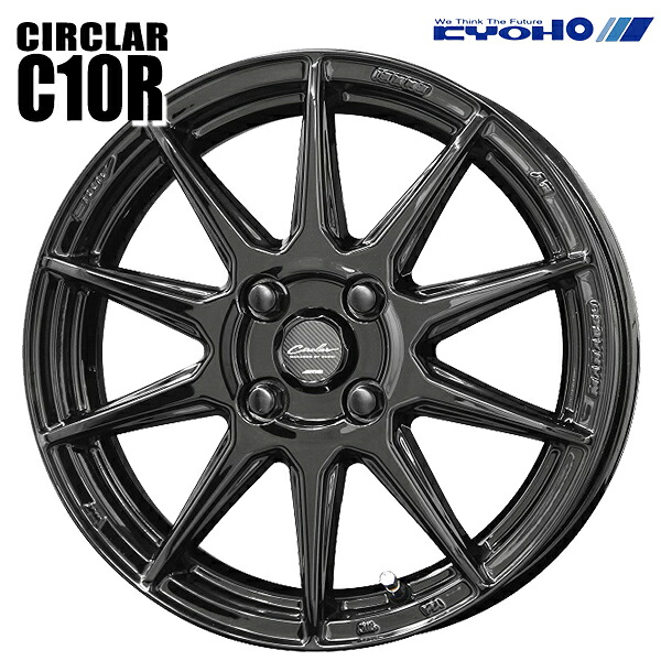 14インチ 4.5J 4H100 +45 KYOHO 共豊 サーキュラー C10R グロスブラック アルミホイール単品 4本(1台分)送料無料 |エムオートギャラリー