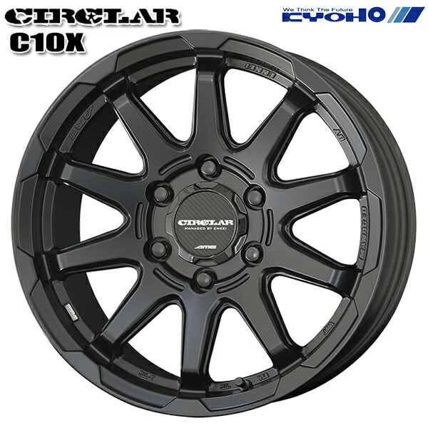 15インチ 6.0J 6H139.7 +33 KYOHO 共豊 サーキュラー C10X マットブラック アルミホイール単品 4本（1台分）送料無料