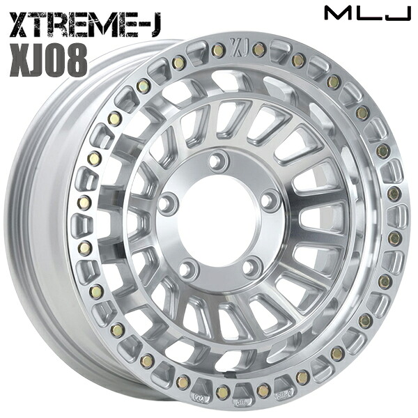 【16インチ 5.5J 5H139.7 +20】MLJ エクストリームJ XJ08 グロスマシンド アルミホイール単品 1本 4本以上送料無料｜エムオートギャラリー