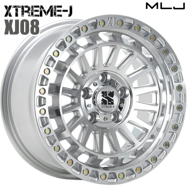 MLJ エクストリームJ XJ08 サイズ：16インチ 7.0J HOLE/PCD：5H 114.3 インセット：35 カラー：グロスマシンド アルミホイール単品 1本 4本以上送料無料