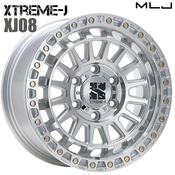 【17インチ 8.0J 6H139.7 +20】MLJ エクストリームJ XJ08 グロスマシンド アルミホイール単品 4本(1台分)送料無料|エムオートギャラリー