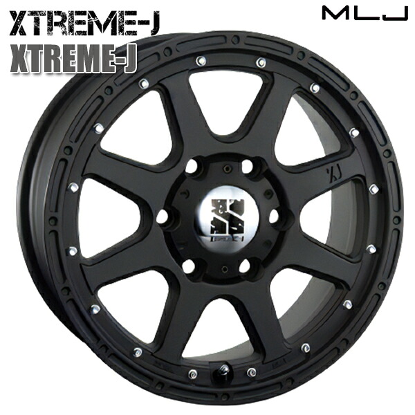 MLJ エクストリームJ サイズ：16インチ 7.0J HOLE/PCD：6H 139.7 インセット：30 カラー：フラットブラック アルミホイール単品 4本（1台分）送料無料 ｜エムオートギャラリー