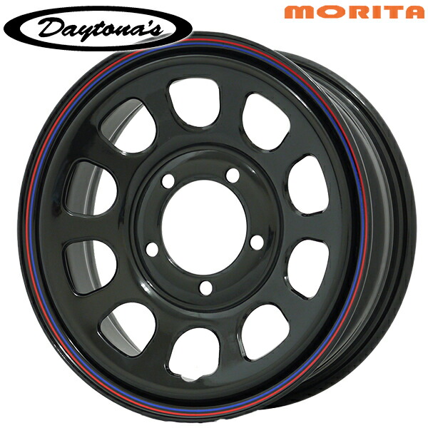 MRT デイトナズ G2 サイズ:16インチ 5.5J HOLE/PCD:5H 139.7 インセット:22 カラー:ブラック(レッド/ブルーライン) スチールホイール単品 4本(1台分)送料無料 |エムオートギャラリー