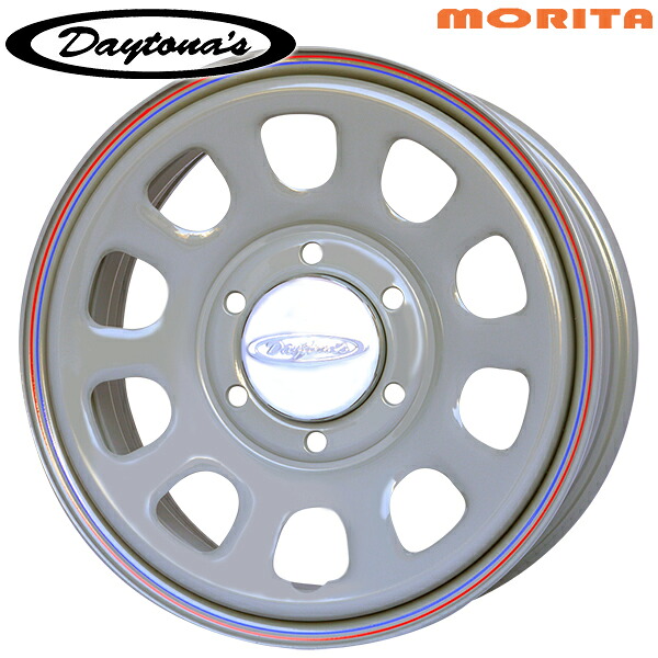 MRT デイトナズ サイズ：17インチ 6.5J HOLE/PCD：6H 139.7 インセット：38 カラー：グレー（レッド/ブルーライン） スチールホイール単品 4本（1台分）送料無料