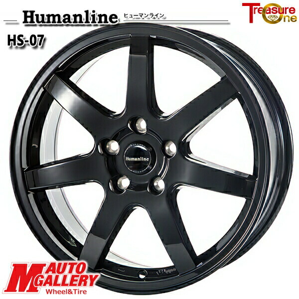 76%以上節約 取寄せ品 新品ホイール単品4本SET トレジャーワンカンパニー Human line ヒューマンライン HS-09 6.0J 40 4H-100 16インチ ブラック econet.bi