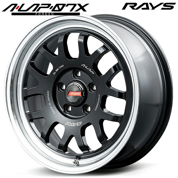17インチ 7.0J 5H114 +38 RAYS レイズ A・LAP-07X BD(ブラック/リムDC) アルミホイール単品 1本 4本以上送料無料 |エムオートギャラリー