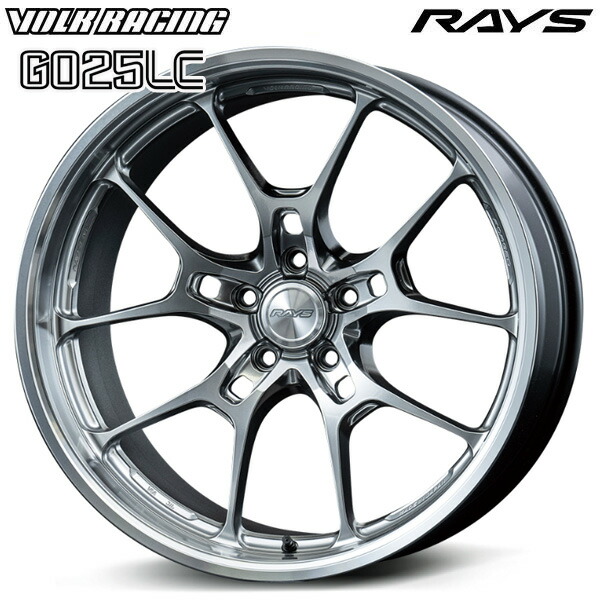 20インチ 8.5J 5H120 +38 RAYS ボルクレーシング G025LC SI（シャイニングライトメタル） アルミホイール単品 4本（1台分）送料無料