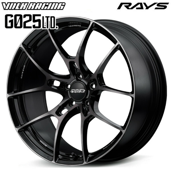 20インチ 8.5J 5H114.3 +38 RAYS ボルクレーシング G025LT KK（プレスドブラッククリアー） アルミホイール単品 4本（1台分）送料無料