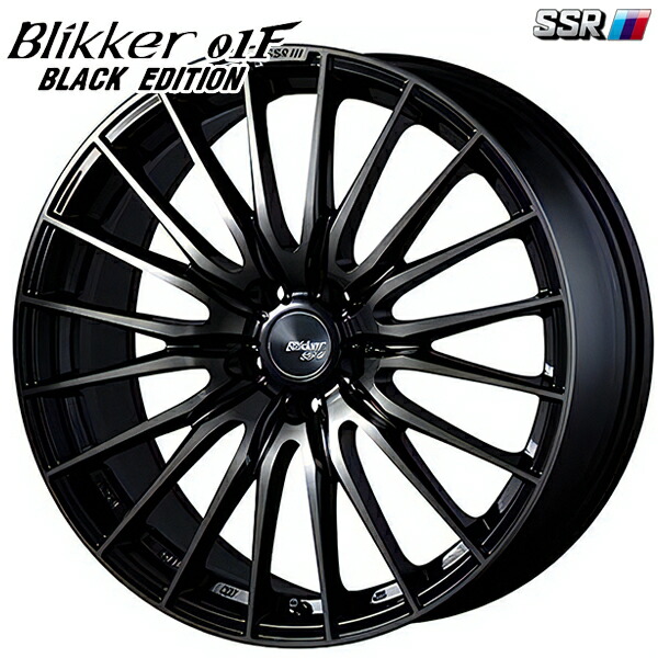 20インチ 8.5J 5H114.3 +38 SSR ブリッカー 01F ブラックエディション アッシュブラック アルミホイール単品 1本 4本以上送料無料