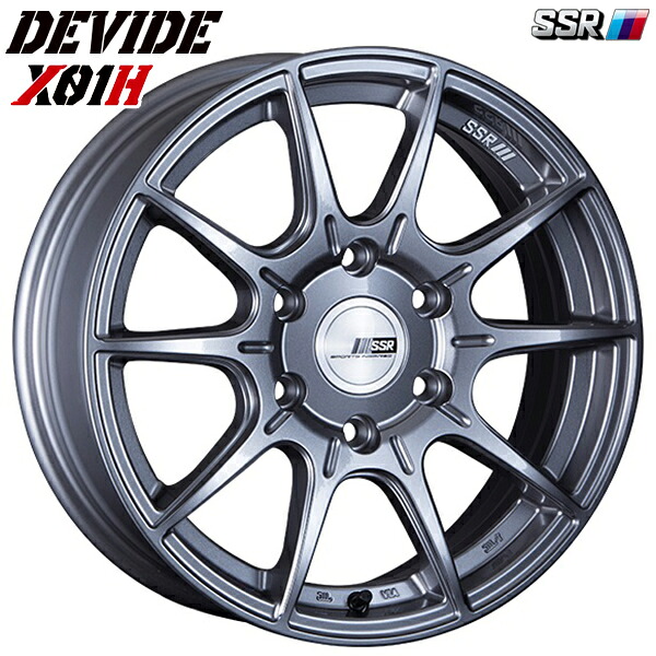 17インチ 6.5J 6H139.7 +38 SSR ディバイド X01H ダークシルバー アルミホイール単品 1本 4本以上送料無料 |エムオートギャラリー