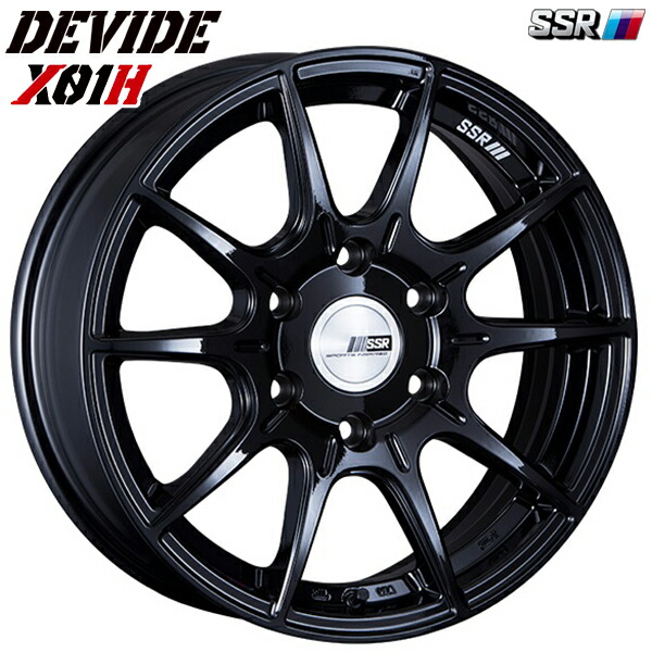 17インチ 6.5J 6H139.7 +38 SSR ディバイド X01H グロスブラック アルミホイール単品 1本 4本以上送料無料 |エムオートギャラリー