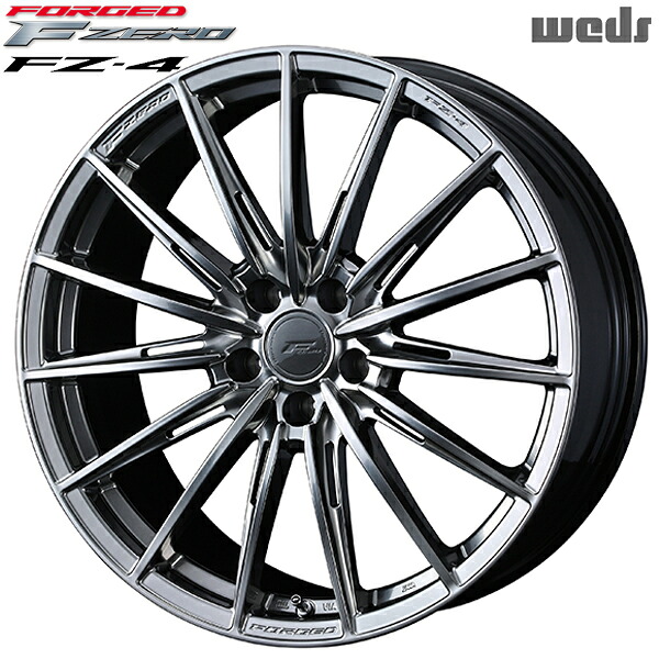 18インチ 8.0J 5H114.3 +45 Weds 鍛造 F ZERO FZ-4 ダイヤモンドブラック アルミホイール単品 4本（1台分） 送料無料