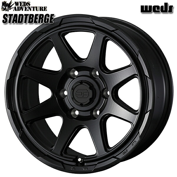 17インチ 8.0J 6H139.7 +20 Weds ウェッズアドベンチャー スタットベルク セミマットブラック アルミホイール単品 4本（1台分）送料無料 個人宅発送不可 ｜エムオートギャラリー