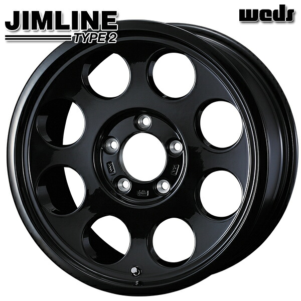 16インチ 8.0J 5H150 ±0 Weds ウェッズ ジムライン タイプ2 マットブラック アルミホイール単品 1本 4本以上送料無料 個人宅発送不可