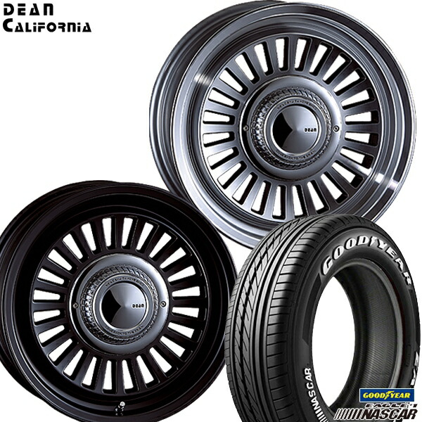 楽天市場 送料無料 215 65r16インチ クリムソン ディーン カリフォルニア グレー グッドイヤー ナスカー Nascar ホワイトレター 新品サマータイヤ ホイールセット エムオートギャラリー