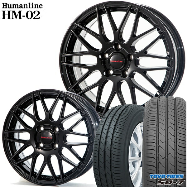 ホイール4本セット 送料無料 夏タイヤ Sd7 新品 Toyo 5 60r16インチ 5 60r16インチ エムオートギャラリー ブラック 5 60 16インチ トレジャーワン ホイールセット Hm02 Sd 7 ブラック 送料無料 ヒューマンライン Sd7 トーヨー 新品サマータイヤ