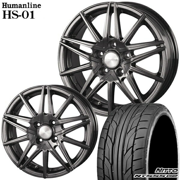 ヒューマンライン ホイール4本セット 送料無料 Hs01 225 40r18インチ ニットーnitto ホイールセット