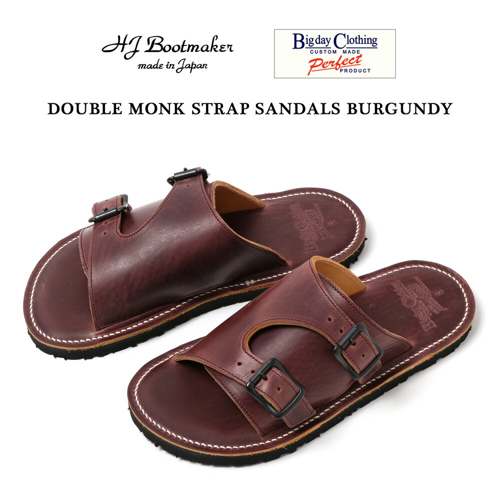 【楽天市場】HORSEMAN JOE LEATHERS BIG DAY ホースマンジョー × ビッグデイ DOUBLE MONK STRAP  SANDALS ダブルモンクストラップサンダルサンダル 本革 牛革 メンズ 日本製 BLACK×NICKEL BUCKLE 日本製 :  MAVAZI（インポート ...