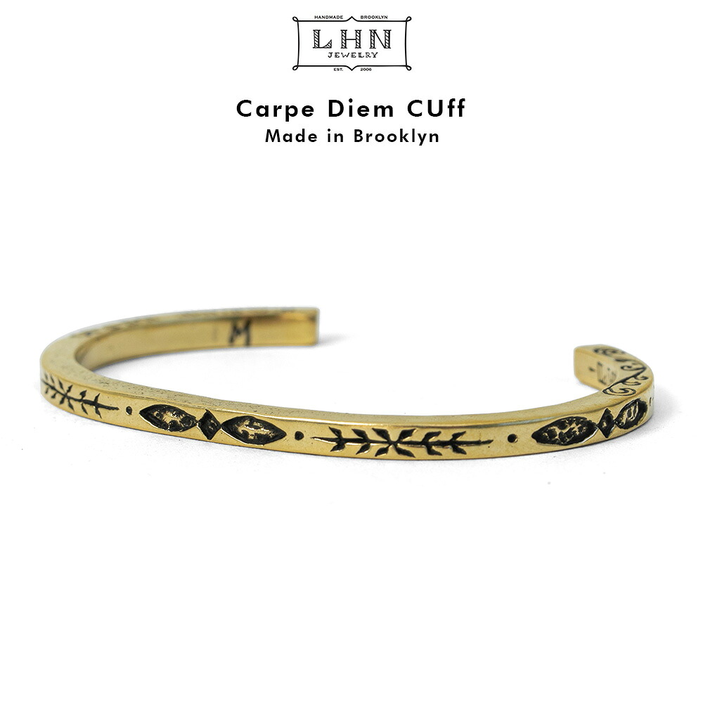 LHN Jewelry Carpe Diem Cuff エルエッチエヌ 宝飾品 バングル 折り返し 金管楽器 金管楽器 御手々御手伝いさん ブルックリン Handmade In Brooklyn