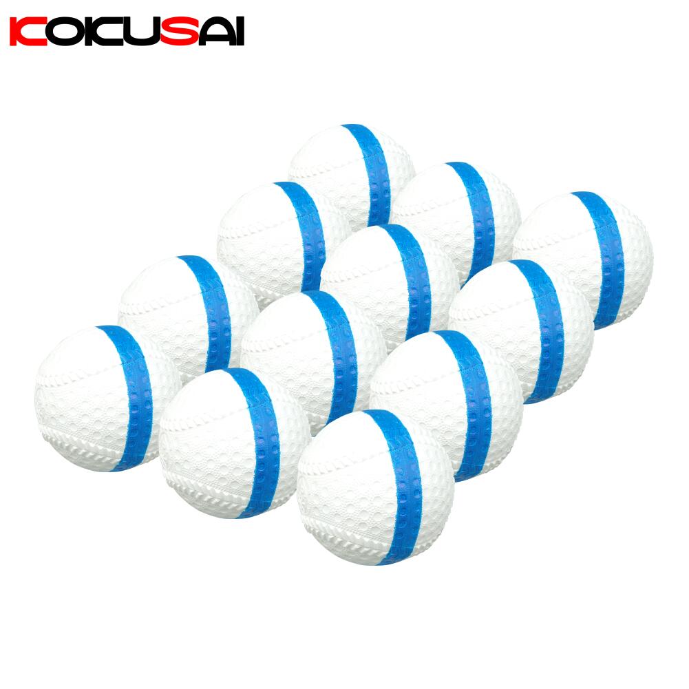 軟式野球用トレーニングボール 回転チェックボール69 ブルー/白 12個 コクサイ(KOKUSAI) ks229-12p|ラックスポーツ