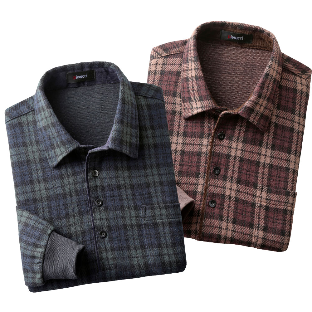 Pierucci ピエルッチ 起毛タッチチェック柄シャツ 同サイズ2色組 秋冬春 40代 50代 60代 AS-0021-SAI 楽天市場】起毛タッチチェック柄シャツ 同サイズ2色組 Pierucci