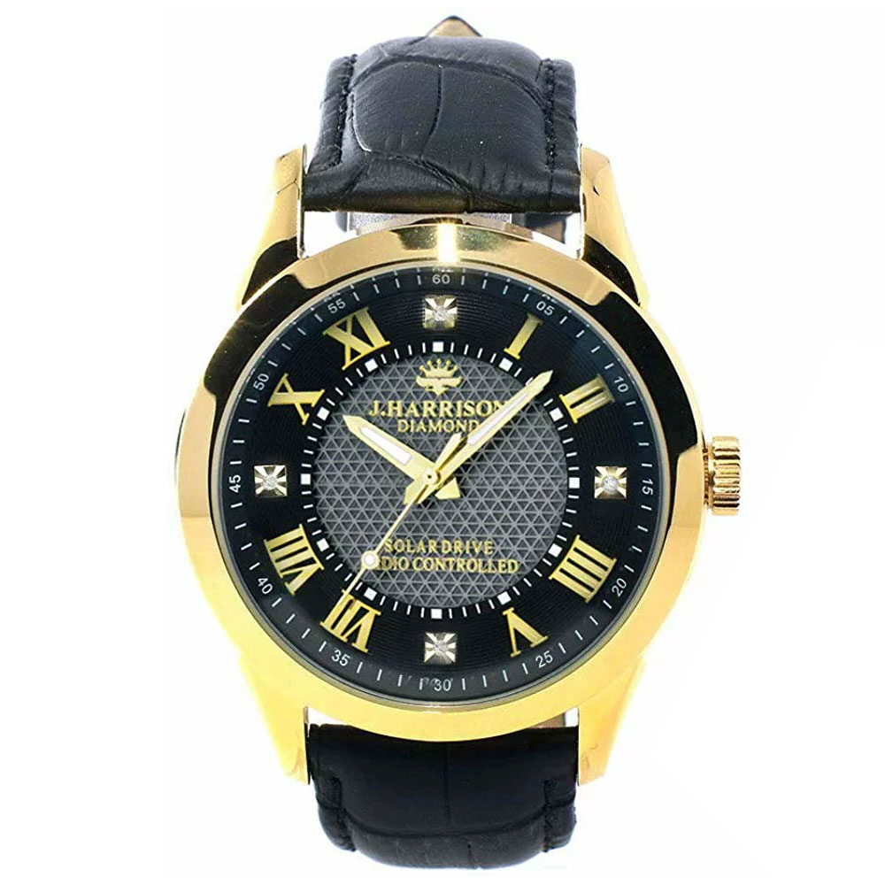 超大特価 ソーラー電波 メンズ腕時計 クラシックデザイン 天然ダイヤモンド4石付jh 085 特売 Timesofbahrain Com