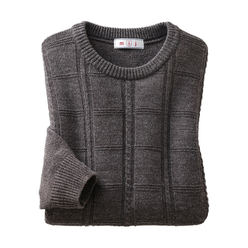 楽天市場】セーター メンズ ニット クルーネック グレンチェック柄