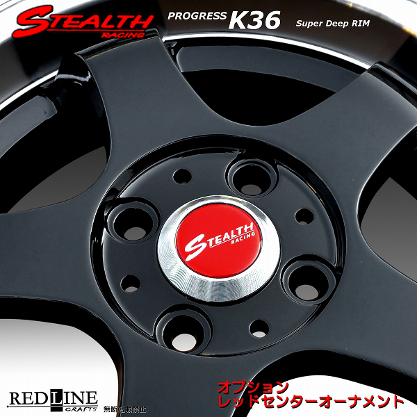 □ STEALTH Racing K36 55R15 タイヤ付4本セット 人気のスーパー