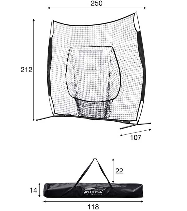 1歳質入れ ベイスボール 習慣 インターネット 打ネット 大型 2 5m 250cm 212cm 保管鞄ラック 硬式野球 軟式野球 ソフトボール 投げる練習 打練習 バッティングゲージ 室内 露天 家居 練習目あてネット トレイニング バッティング練習 送料無料 Jhltv Com