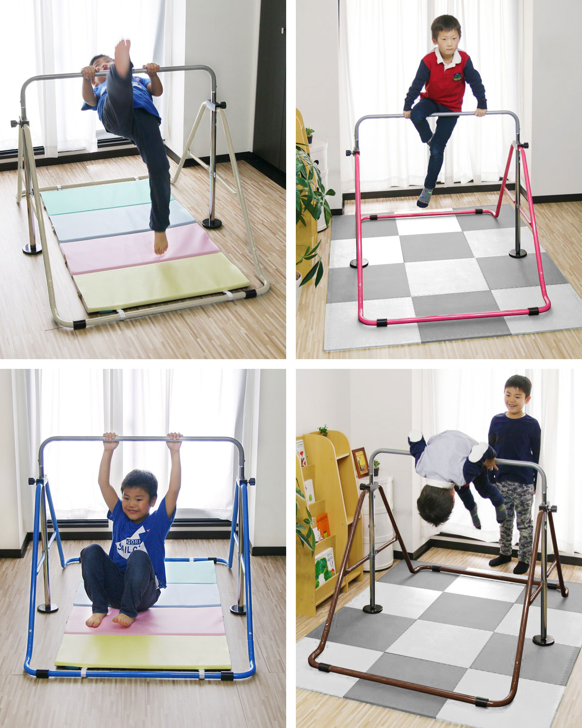 12/1ワンダフルデー特価】【楽天1位】RiZKiZ 鉄棒 室内 子供 耐荷重