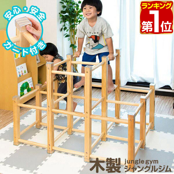 【14,080円→SALE12,540円～6/11(木)01:59まで】【1位】ジャングルジム 室内 木製 2段 耐荷重50kg 生まれながら木 パイン材 アスレチック 遊具 室内遊具 大型遊具 屋内 室内体育館 室内用 身寄り用 ちびっ子 キッズ 室内 気どらずに 自然的 2歳 3歳 4歳 ★[貨物輸送無料]