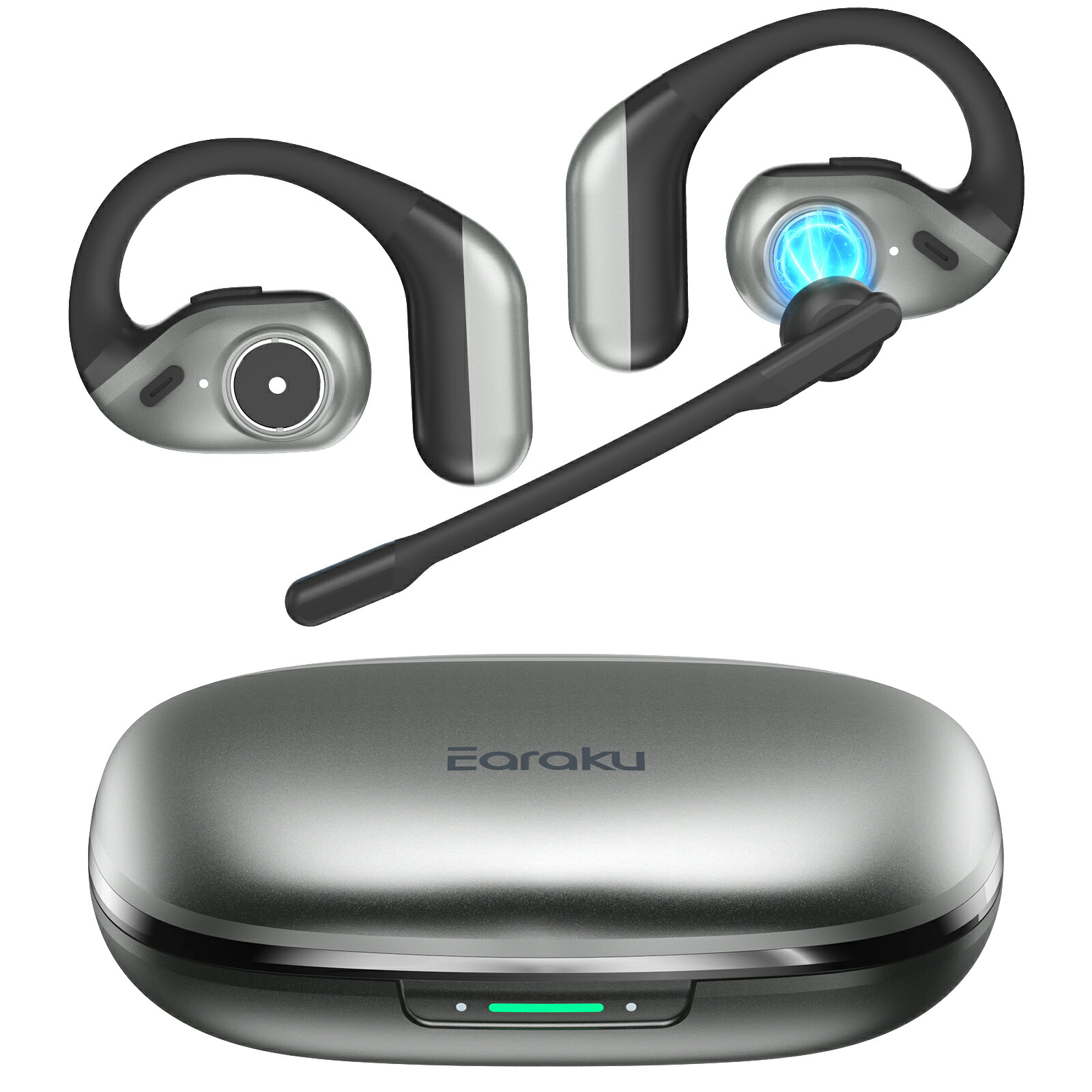 ＼銀行割引大売り出し＋尖んがり5倍！／ 【2026年最新】 Bluetooth 頭顱書き割り 電話を掛ける特化 ワイヤレスイヤホン 人工知能学 ENCノイズキャンセリング Earaku 片耳約10g 耳掛け Bluetooth5.3 マイクロホン付き添い人 着脱式マイクロホン Web話し合い テレ細工物 Zoom Teams 商行為用 ハンズフリー 軽さ