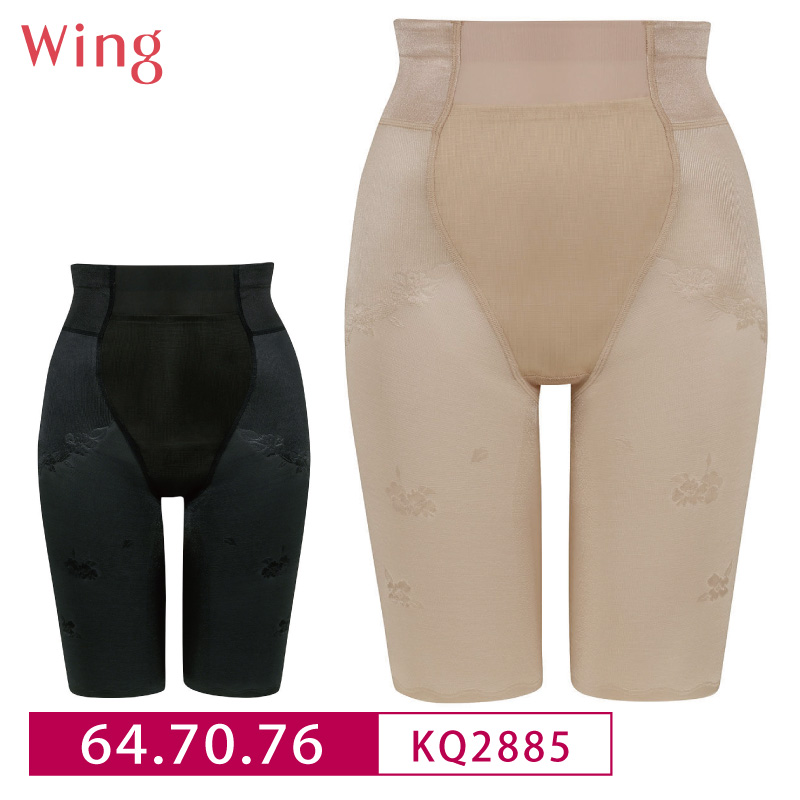 Wing ワコール ハミデンヌ ガードル　モカ　ブラック　76L 4点セット ウイング フルロング丈☆おなかのハミ肉【ハミデンヌ】おなか