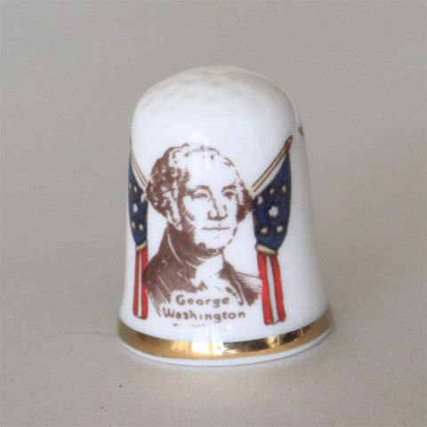 上品なスタイル ジョージ ワシントン George Washington アメリカ合衆国 初代 大統領 就任0周年記念 ケイバーズウォール Caverswall シンブル 指貫き ソーイング キルト パッチワーク コレクション アイテム 誕生日 ギフト プレゼント ヴィンテージ 02p24dec15