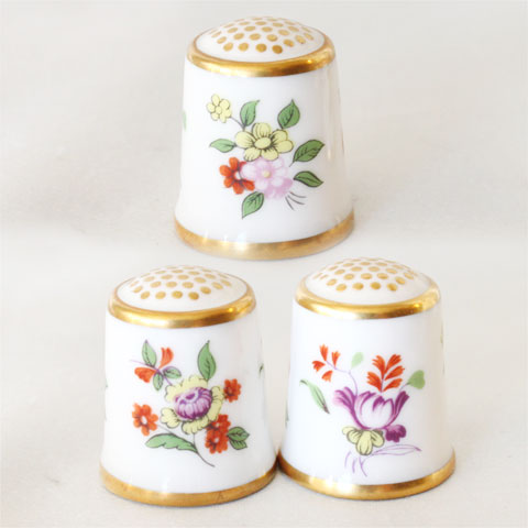 お花 スプリグ The Flower Sprig ロイヤル ジャケット冠 力くらべ Royal Crown Derby ヒストリー シンブル 指貫き 仕立てもの 寄せあわせ 品目 差し上げ物 ヴィンテージ 【中古】 02P05Oct15