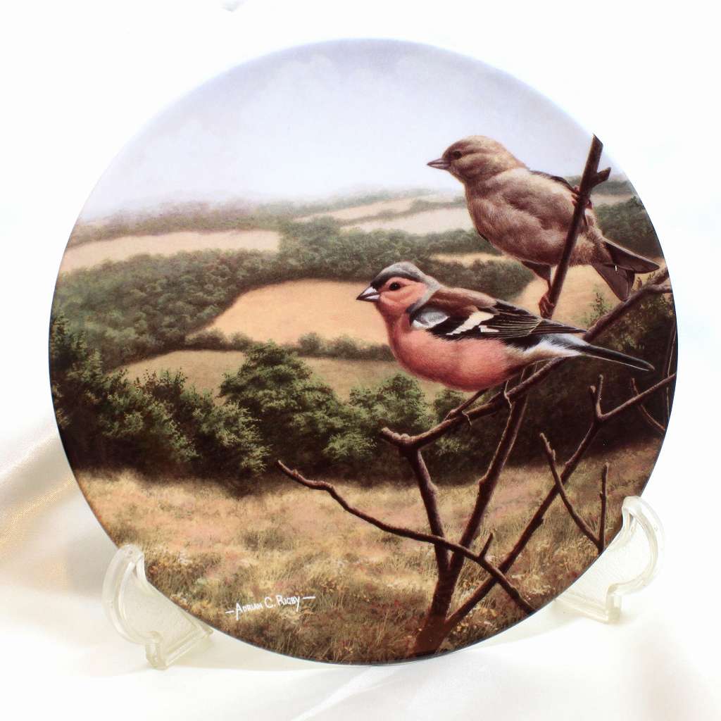 ズアオアトリ サンライズ セレナーデ SUNRISE SERENADE チャフィンチ chaffinch プレート 絵皿 限定発行 ロイヤルドルトン Royal Doulton 朝の宝トレジャー モーニング Treasures of the Moning 【送料無料】 【中古】