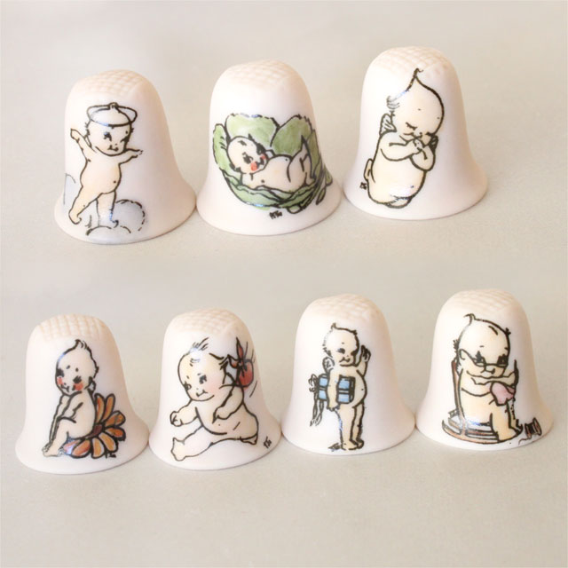 一週のキューピー7個 フルセット Monday\u0027s child is fair of face 髪の毛御部屋 ～版 HEIRLOOM EDITIONS シンブル指貫き 仕立てもの キルト パッチワーク 寄せ合わせ 科目 差し上げ物 差し上げ物 【貨物輸送無料】