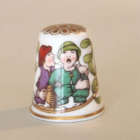 クリスマス 1984年 Christmas 提灯 スポード SPODE イヤーズ 指貫き シンブル コレクターズ 野球クラブ 仕立てもの 寄せ合わせ 科目 差し上げ物 ヴィンテージ 【中古】
