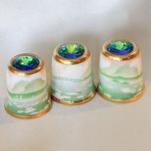 TCC 長閑やかさの夢 緑  シンブル 指貫き サザーランド Sutherland スワロフスキー 水晶 いの一番 仕立てもの キルト パッチワーク 寄せあわせ 個条 差し上げ物 【貨物輸送無料】 P16Sep15