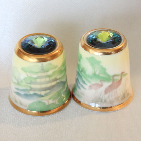 TCC 大人しやかの夢 緑 アジアの見晴らし シンブル 指貫き サザーランド Sutherland スワロフスキー 水晶 とっ始め 仕立てもの キルト パッチワーク 寄せ合わせ 科目 差し上げ物 【貨物輸送無料】 P16Sep15