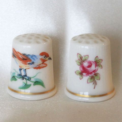 バード　鳥　バラ　フランスの名窯　リモージュ　アビランド　LIMOGES HAVILAND 指貫き シンブル コレクターズ クラブ ソーイング コレクション アイテム プレゼント ヴィンテージ 【中古】