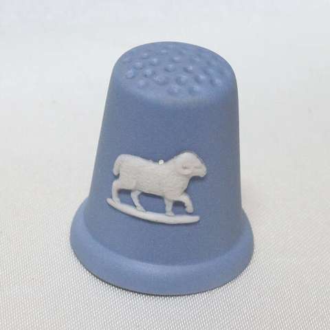 ジャスパーウェアー Jasperware Signs of the zodiac ゾディアック 青碧 アリエス Aries おひつじ座 白羊宮 ウェッジウッド Wedgwood 指貫き シンブル コレクターズ 野球クラブ 仕立てもの 寄せあわせ 品目 差し上げ物 ヴィンテージ 【中古】