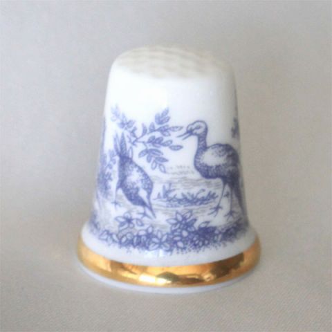 TCC 青み 起重機 Blue Crane 見晴らし ウェッジウッド Wedgwood 総合博物館 寄せ合わせ 1997年 アオサギ 鳥  シンブル 指貫き 仕立てもの 科目 差し上げ物 ヴィンテージ 【中古】 02P23Sep15 P16Sep15 【貨物輸送無料】