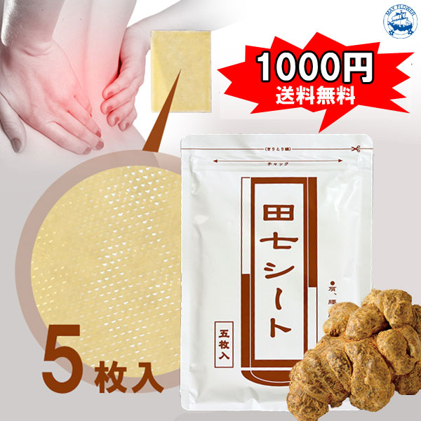 楽天市場 おまけ付 1000円ポッキリ 送料無料 田七シート 5枚入り 田七人参 湿布 田七人参シート 肩こり 腰痛 膝痛 捻挫 神経痛 日本製 お試し価格 1回に付き2点限り 1 000円 数量限定 メール便送料無料 美容と健康のメイフラワー 楽天市場 おまけ付 1000円ポッキリ 送料無料 田七シート 5枚入り 田七人参 湿布 田七人参シート 肩こり 腰痛 膝痛 捻挫 神経痛 日本製 お試し価格 1回に付き2点限り 1 000円 数量限定 メール便送料無料 美容と健康のメイフラワー