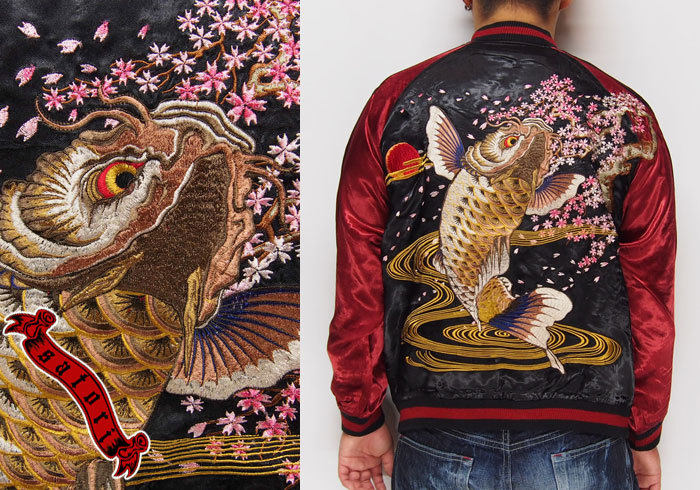 楽天市場】satori[さとり] 桜暴れ龍 刺繍 リバーシブル 和柄スカジャン