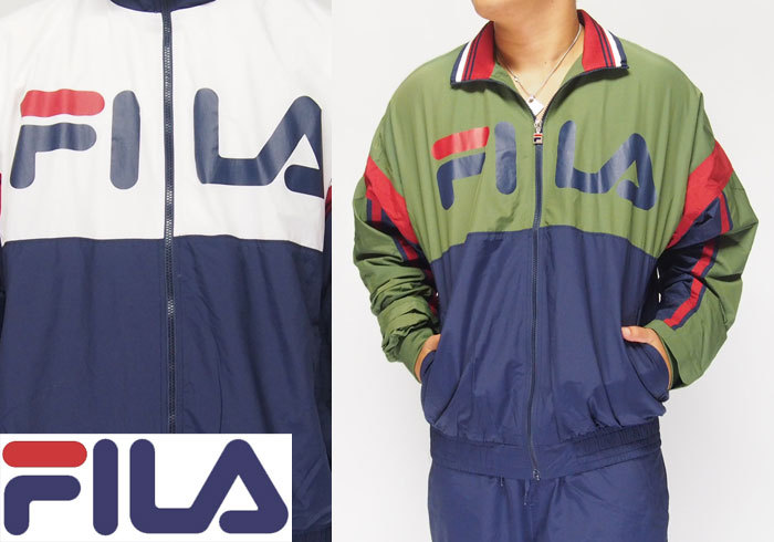 FILA[フィラ]ヘリテージ 撥水加工 ジップアップ ナイロンジャケット/FM9459/送料無料【FILAから新作ナイロンジャケットが登場!!】｜和柄 ジーンズプラザ摩耶葛西店
