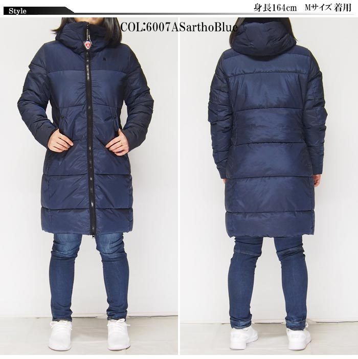 whistler hooded quilted slim long coat